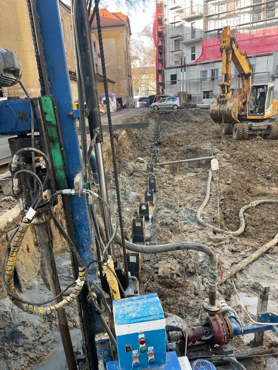 Montaj de bucle orizontale pentru pompă de căldură, lucrare Comporsa (9)