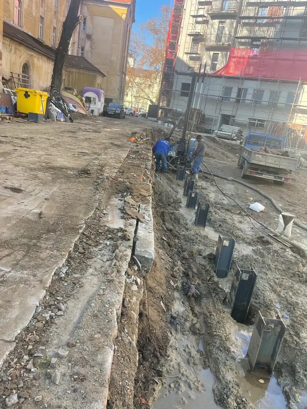 Montaj de bucle orizontale pentru pompă de căldură, lucrare Comporsa (10)